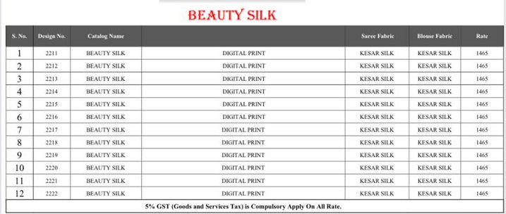 Naree Beauty Silk Printed Designer Party wear Saree Collections